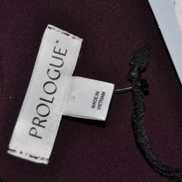 New PROLOGUE Wine Draped Asymmetric Dress XXL NWT - Picture 6 of 8